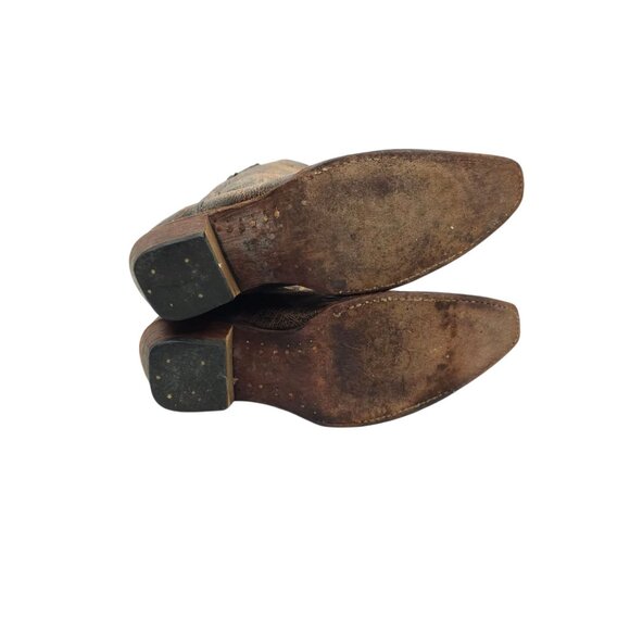 Circle G Western Boots Womens 7M Pointed Toe Embroidery Cowgirl Brown Leather - Picture 7 of 15